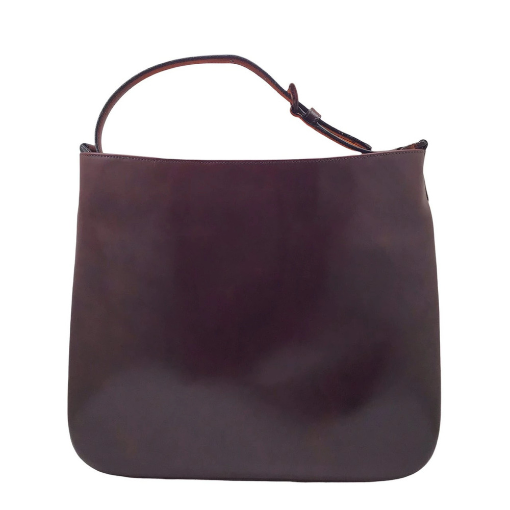 PRADA Shoulder Bag Leather Bordeaux Red One Shoulder Hobo Shopping